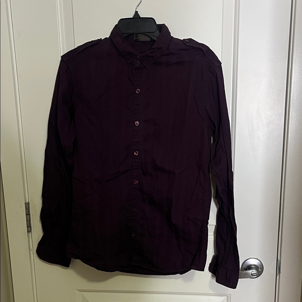 Esprit Men’s Dark Purple Button-Up Shirt